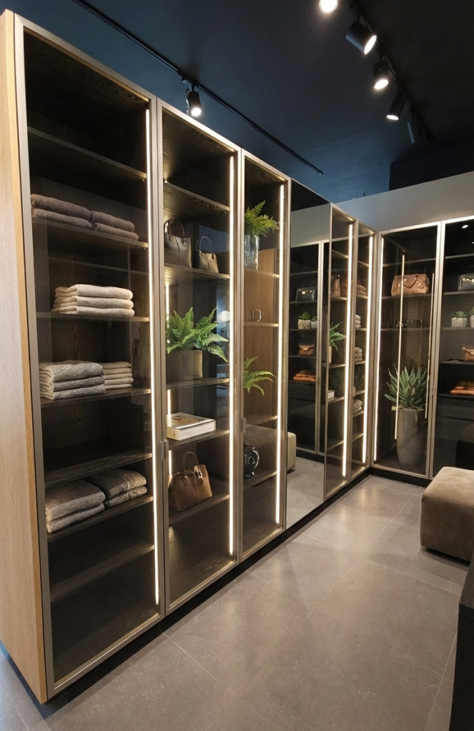 Dressing Design Sur-Mesure avec Portes Vitrées : Élégance à Ferrette