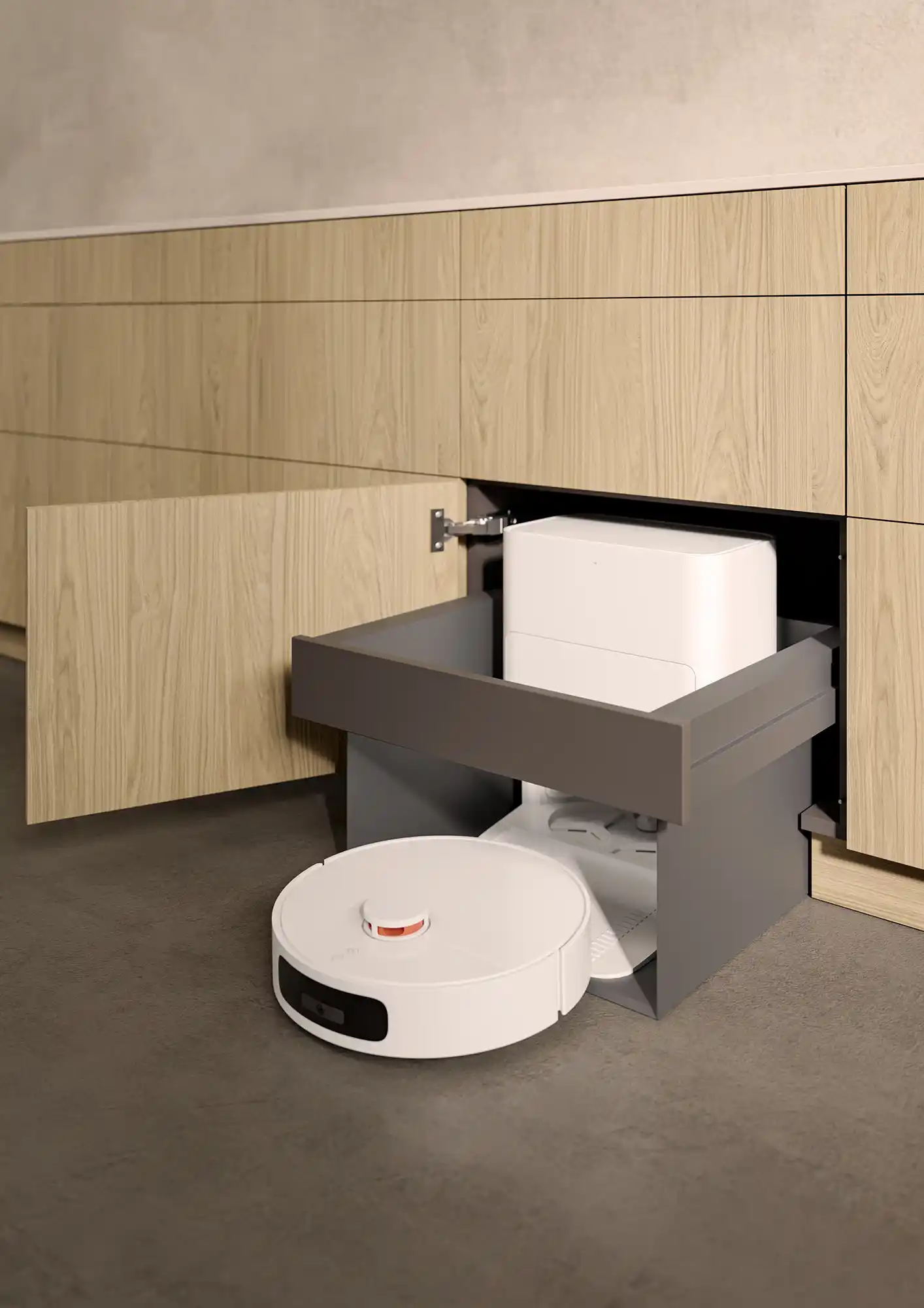 Optimiser votre espace : installation d&rsquo;un rangement pratique pour aspirateur robot à Altkirch dans le Sundgau